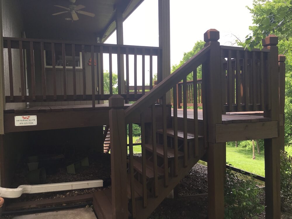 coffee brown deck staining